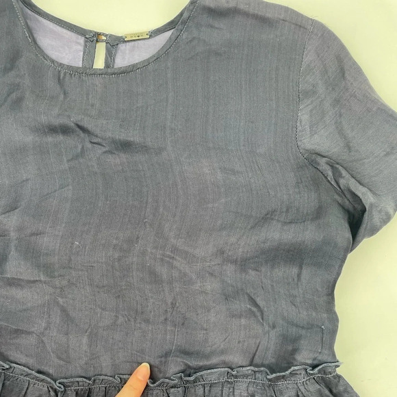 Chan Luu Silk Blend Baby Doll Top in Dark Blue Size M - Picture 10 of 16